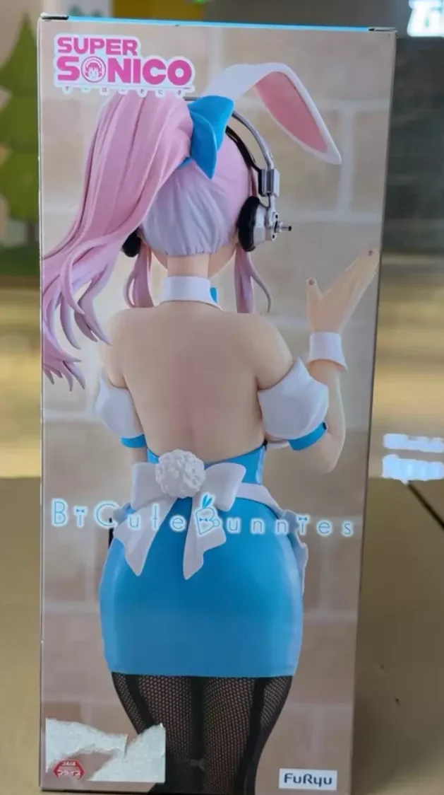 Original FuRyu BiCute Bunnies SUPER SONICO Waitress Light Blue Model Collection Figure view 6