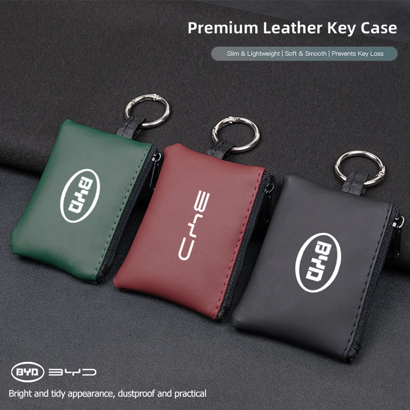 

Сумка для хранения автомобильных ключей Кожаный кошелек для монет для BYD Atto 3 Yuan Plus Han Tang EV F3 E6 Dmi Song F0 Qin Pro G3 I3 Ea1 Max 2din