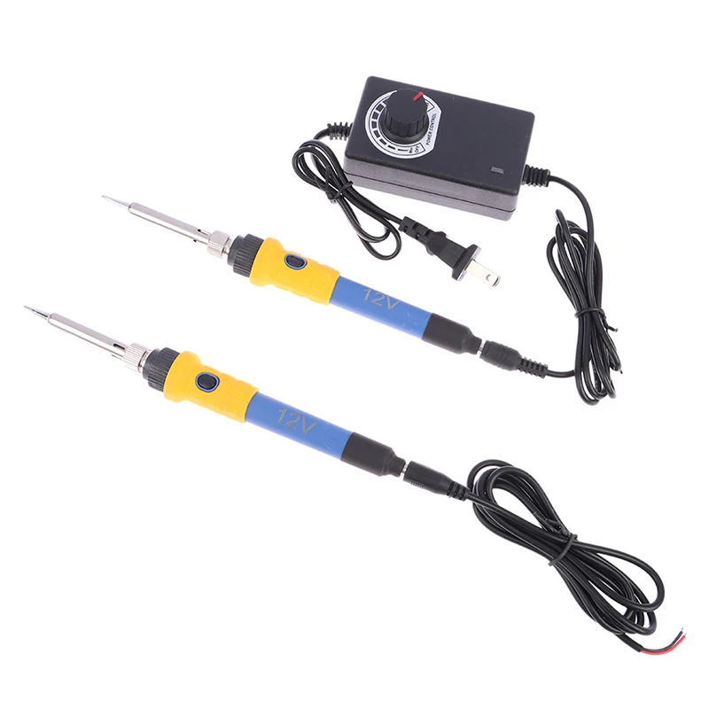 DC 12V Portable Soldering Iron Low-voltage Car Battery 60W Welding Rework Repair Tool Rubber Handle Rechargeable Soldering Iron!