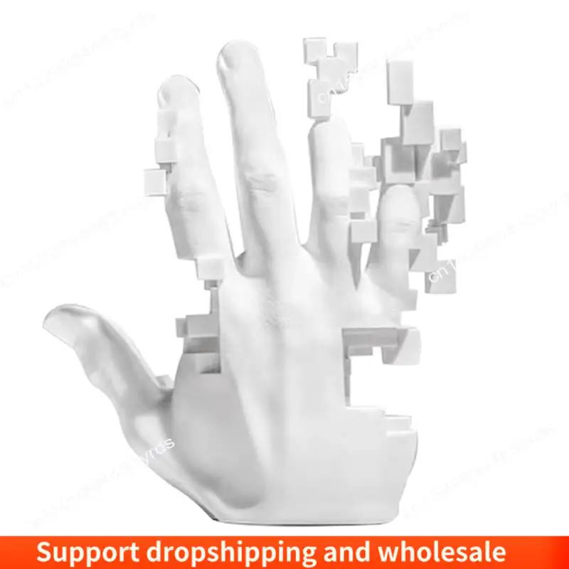 

AA86 Palm Ornament Decorations Mosaic Sculptures Hand Model Resin Abstract Figurine Home Desktop Fashion Study Officestatue B Du