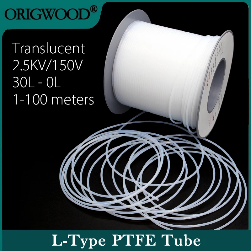 

1~100m PTFE Tube 30L - 0L Translucent F46 Insulated Capillary 2.5KV 150V Heat Protector Temperature Corrosion Resistant Pipe