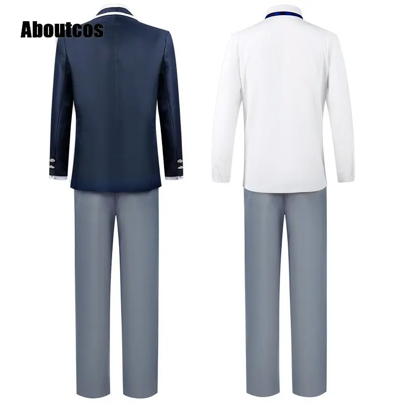 Aboutcos-Traje de Cosplay Anime Masculino, Fechadura Azul, Nagi Seishirou, Casaco, Calças, Camisa, Gravata, Terno, Bachira, Meguru, Uniforme de RPG de Halloween