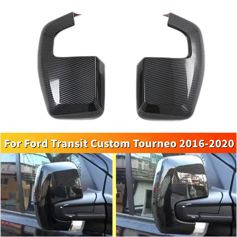 

2 шт. для Ford Transit Custom Tourneo 2016-2020, крышка бокового зеркала заднего вида, крышка крыла, наружная дверь, отделка заднего вида, украшение автомобиля