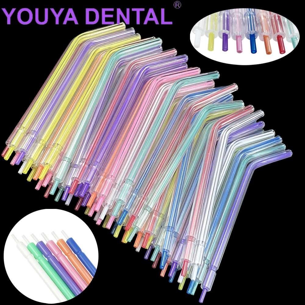 250Pcs/Pack Dental Air Water Syringe With Plastic Core Nozzles Tips Tubes Disposable 3-Way Triple Teeth Whitening Dentist Tools