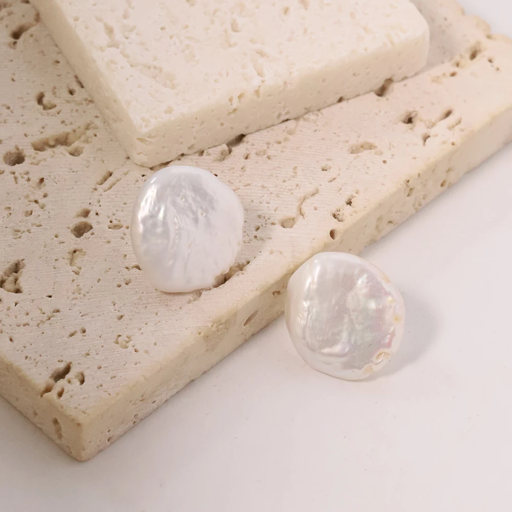 

Natural Freshwater White Baroque Pearl Earrings Korean Style Women Luxury Jewelry Fashion Ladies and Girls Gift GE1522