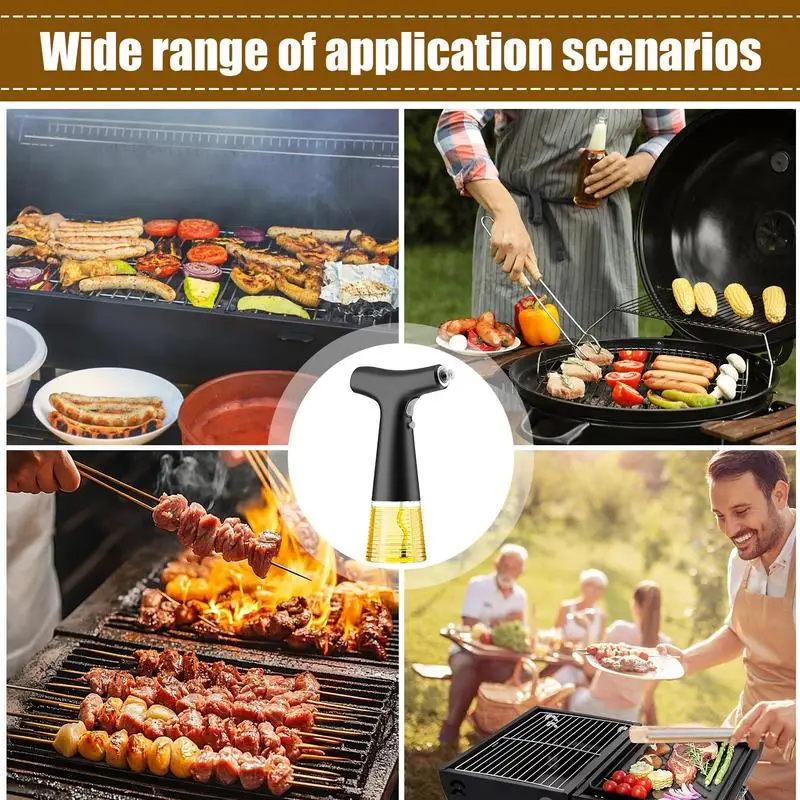 Spruzzatore di olio per cucinare Bottiglie spray automatiche per barbecue Bottiglia di spazzatura portatile Gadget da cucina per cucinare friggere Grigliare