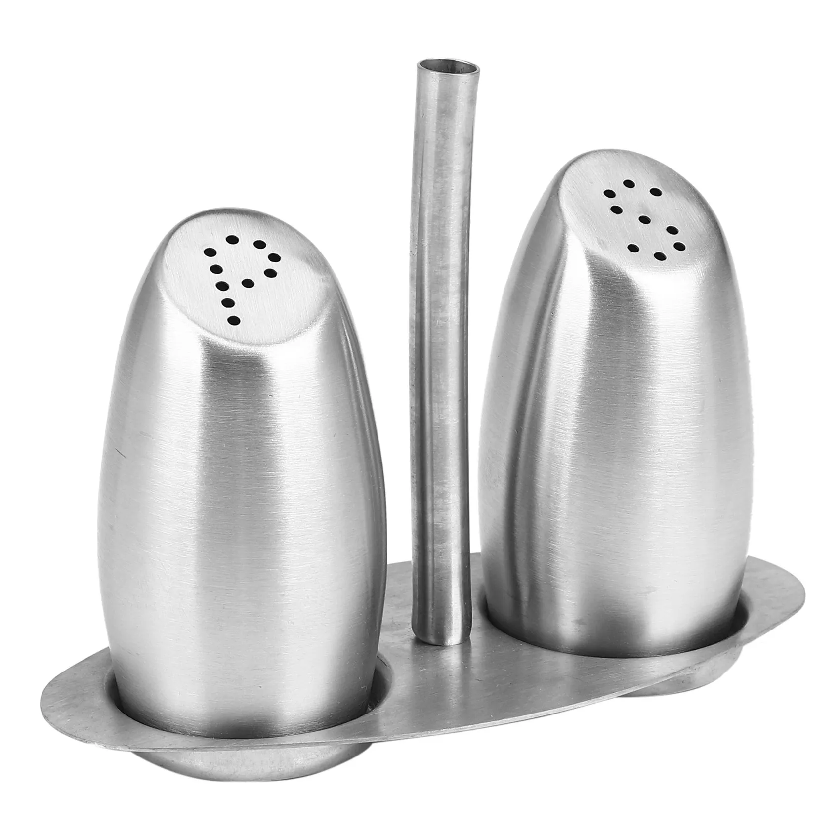 Stainless Steel Condiment Tank Salt Pepper Shaker Seasoning Set Bottle Seasoning Kitchen Jar Kitchen Supplies-Style 2