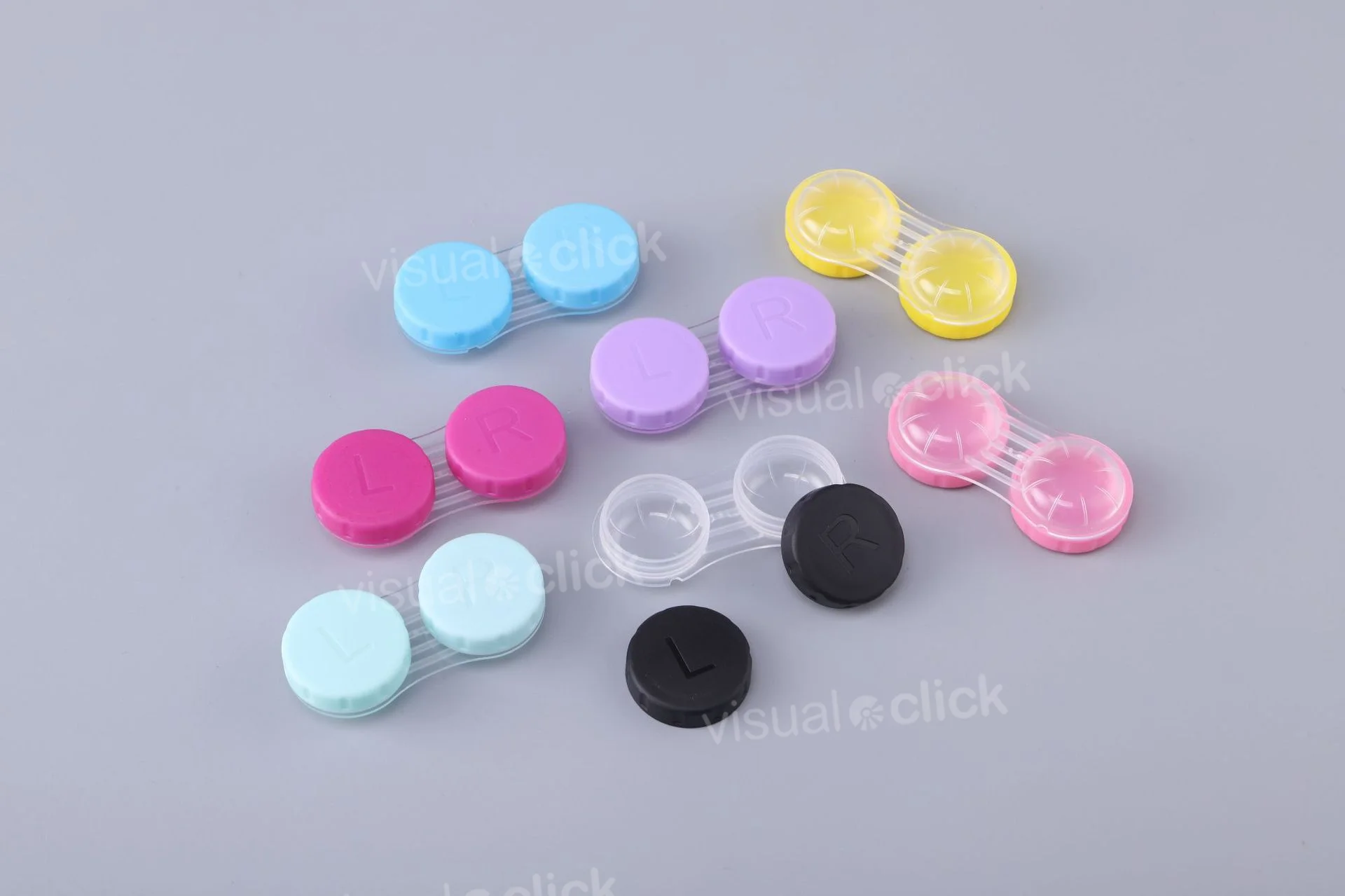 10pcs lot Colored Contact Lenses Case L+R Contact Lens Case For Eyes Contacts Travel Kit Holder Lens Container