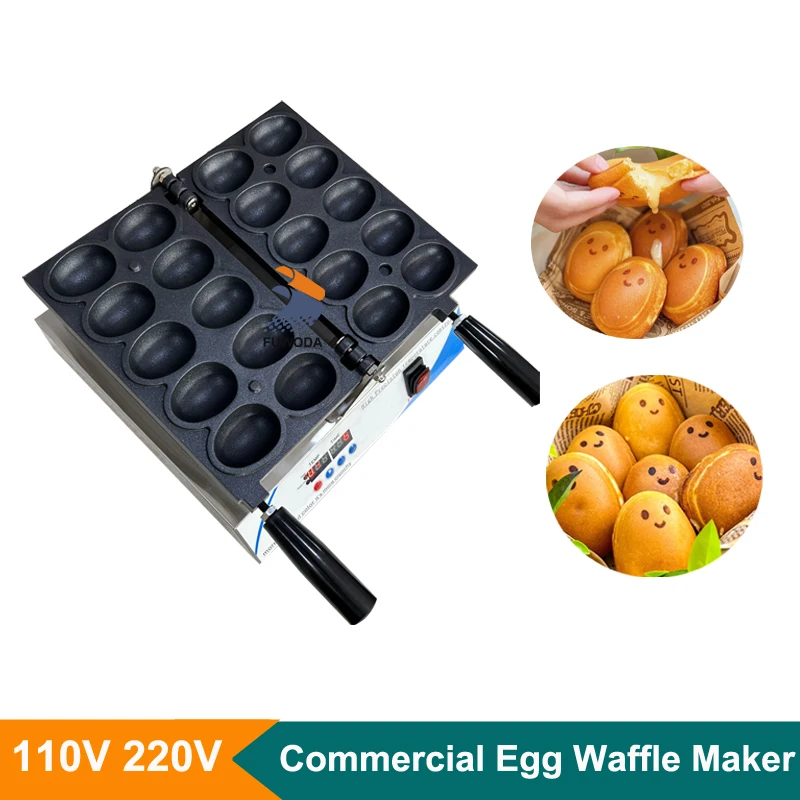 Komercyjne 10 sztuk jajko Taiyaki gofrownica 110V 220V elektryczny okrągły jajko Bubble wafel uśmiech ciasto jajeczne ekspres maszyna