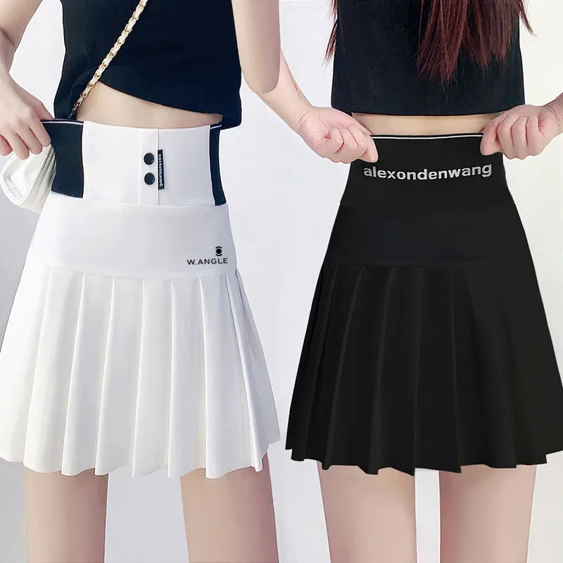 

치마바지 Korean High Waist Pleated Skirt Women's Autumn Golf Wear 2024 New Golf Skirt Fashion Prevent Light Leakage Sports Skirt 명품