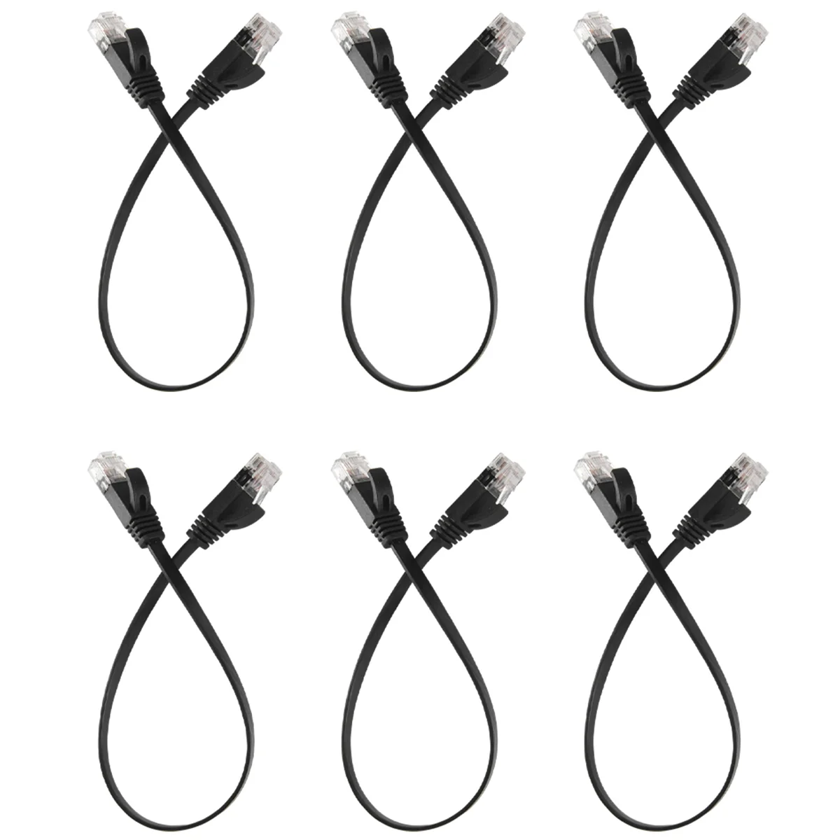 Imagem -03 - Cabo de Rede Flat Internet Cat6 Sólido Alta Velocidade Patch Lan Wire Snagless Conectores Rj45 Pcs pé Pcs