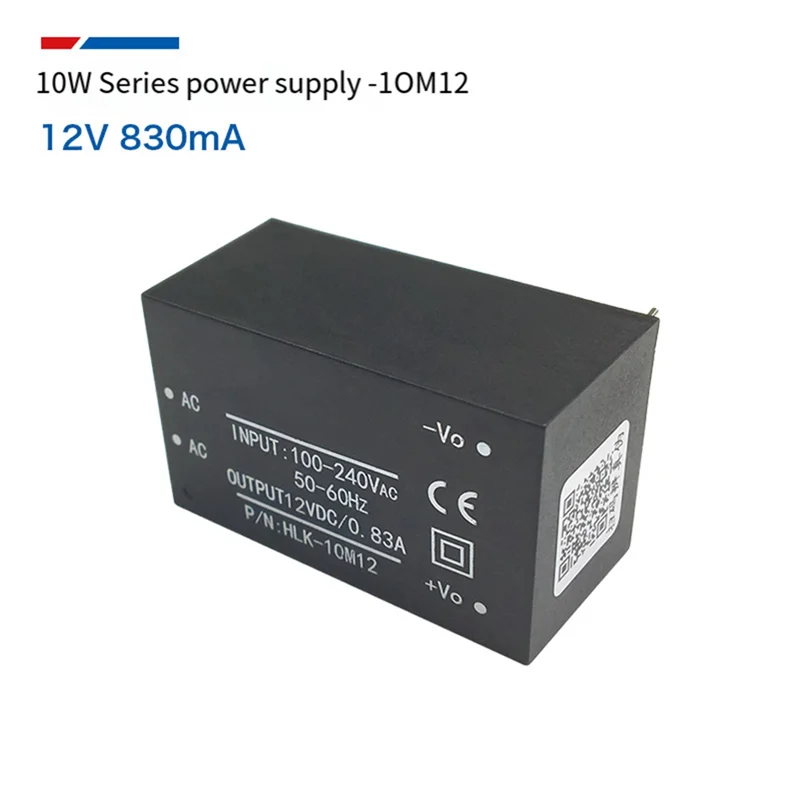 

HOT-5PCS Изолированный модуль питания AC-DC Преобразователь переменного и постоянного тока 220 В до 12 В 10 Вт Модуль питания переменного и постоянного тока HLK-10M12