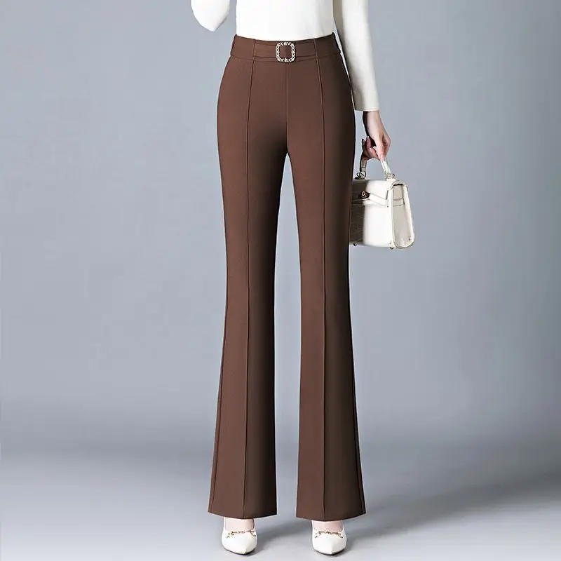 Hohe Taille Abnehmen Casual frauen Hosen Drapieren Ausgestelltes Elastische Taille Fischschwanz Hosen Neue 2025, Stil Lose Fit Hosen TT331