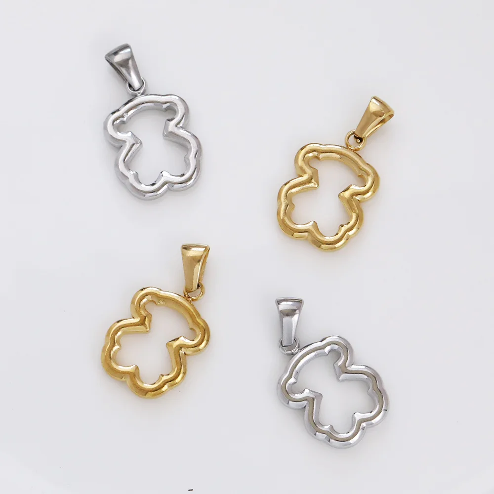 

Cordial Design 50Pcs 14*25MM Stainless Steel/Charms For Necklace/Hand Made/Bear Shape/Jewelry Accessories/DIY Pendant #195121