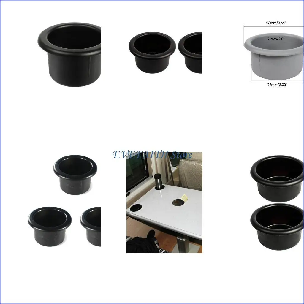 

124B Table Cup Holder Car Cup Holder Insert Cup Holders for Boats Sofas Caravans 2pcs
