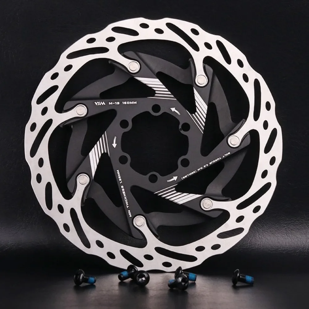 

160mm Bike Brake Rotor Stainless Steel Floating Disc MTB Bicycle Brake Rotor Ultralight Aluminum Alloy 6 Hole Floating Rotor