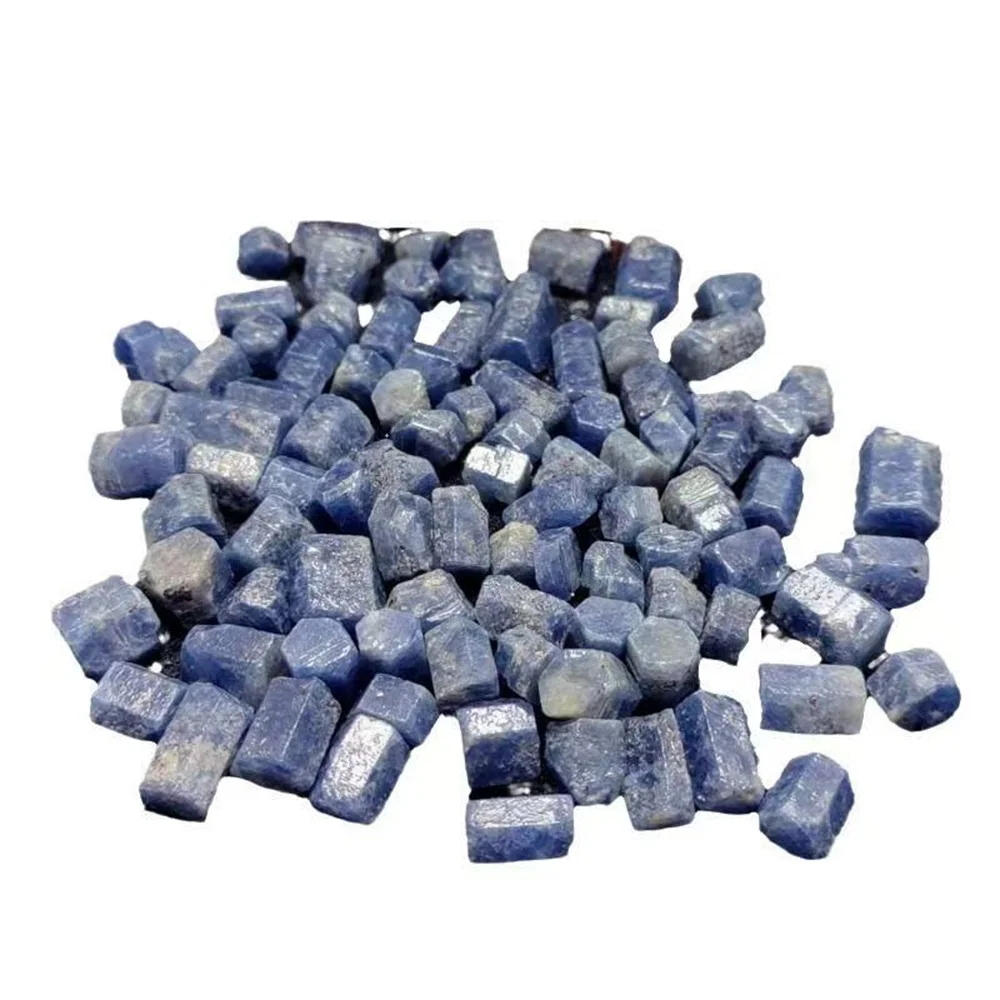 كريستال طبيعي نادر الياقوت الخام الأزرق اكسيد الالمونيوم بلورات معدنية عينة أحجار استشفاء الأحجار الكريمة السائبة #5