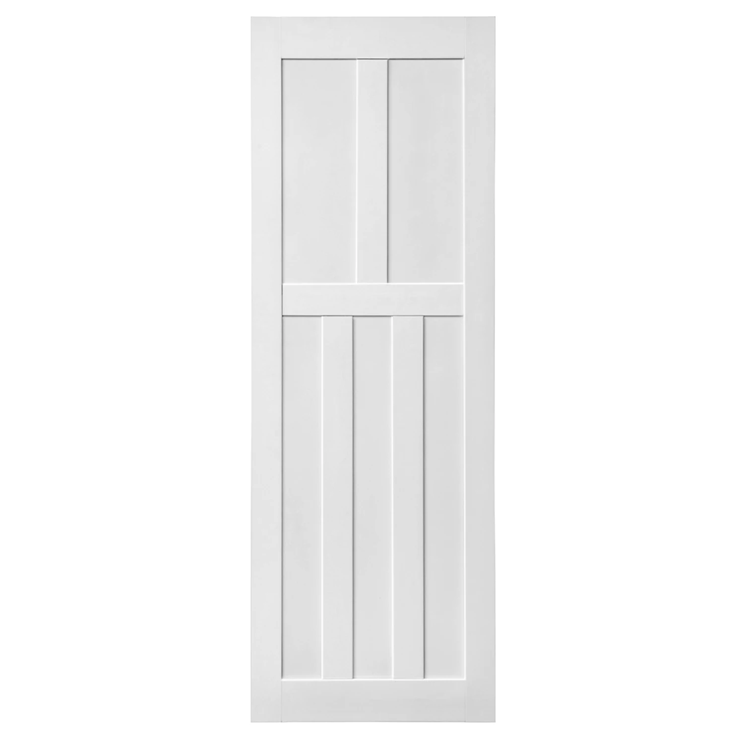 

CRAZY ELF 24x80 Primed Panel Door Slab, DIY Modern Interior Barn Door, Moisture-proof, Anti-deformation, Pre-Drilled, Ready to A