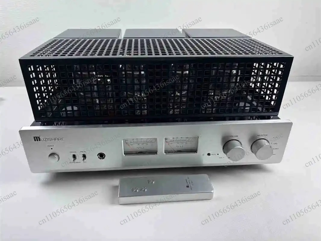 X7 Upgraded Balanced Vacuum Tube Power Amplifier, 12AX7×1, 12AU7×2, KT88×4, 5AR4×1, with Remote Control