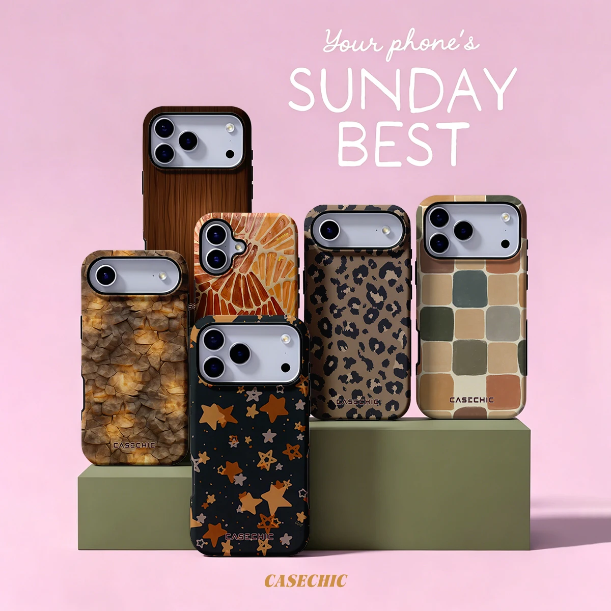 Warm Star Scatter For Samsung Galaxy S26 S25 S24 A56 A36 Phone Case Double-Layer Protection Cover for Women Girl CaseChic