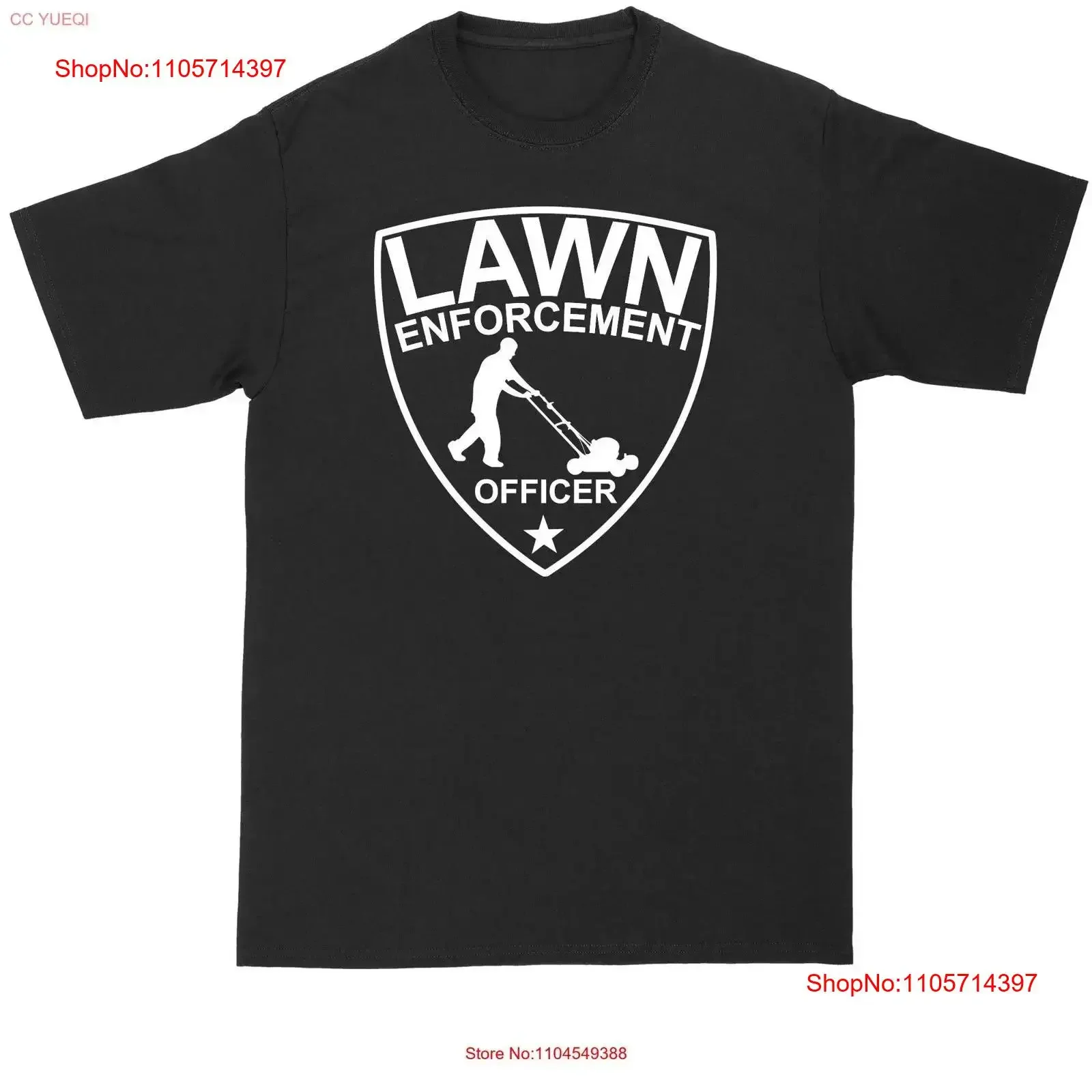Lawn Enforcement Officer Push Mower Version Mowing T Shirt Mens Big and Tall vintage Washed homme Slightly Stretched