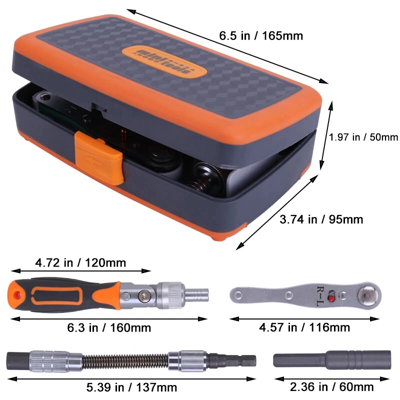 38 in 1 Household Labor Saving Ratchet Screwdriver Bit Set Multipurpose Tool Kit Hardware Tools Combination Wrenches Toolbox Han