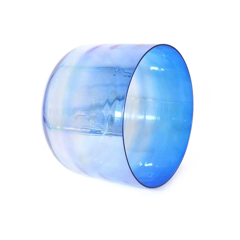 Blue Gradient Singing Bowl Clear Crystal Singing Bowl Yoga Pressure Percussion Singing Bowl Percussion Musical Instruments