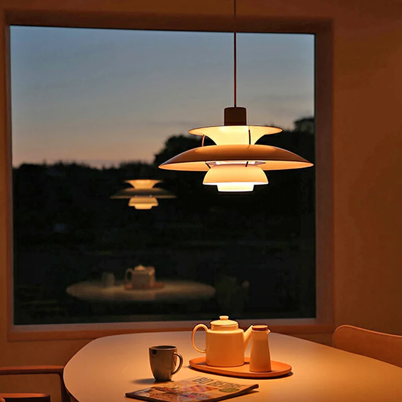 5 Layer Flying Saucer Pendant Lamp Fashionable Modern Restaurant Lamp Kitchen Lighting Bedroom Study Reading Lamp Bar Chandelier