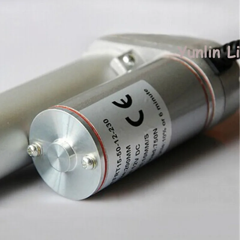 100mm=4inch Stroke DC Electric Linear Actuator 12V 10mm/s=0.4inch/s Speed 750N=75KG=165LBS Lift