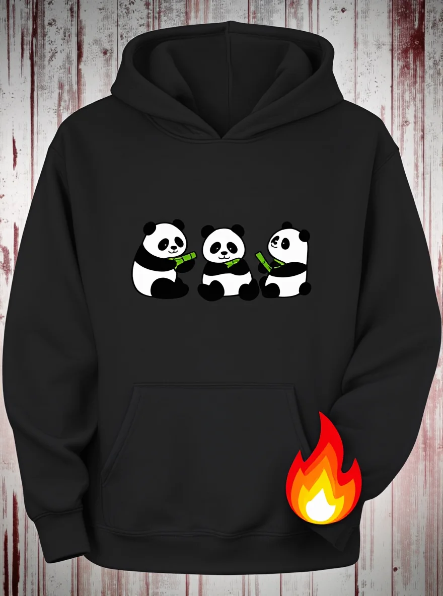 

Мужская толстовка с капюшоном Panda, Face/Paw, регулируемый капюшон, карманы, черно-белая, китайский Новый год, можно стирать в машине