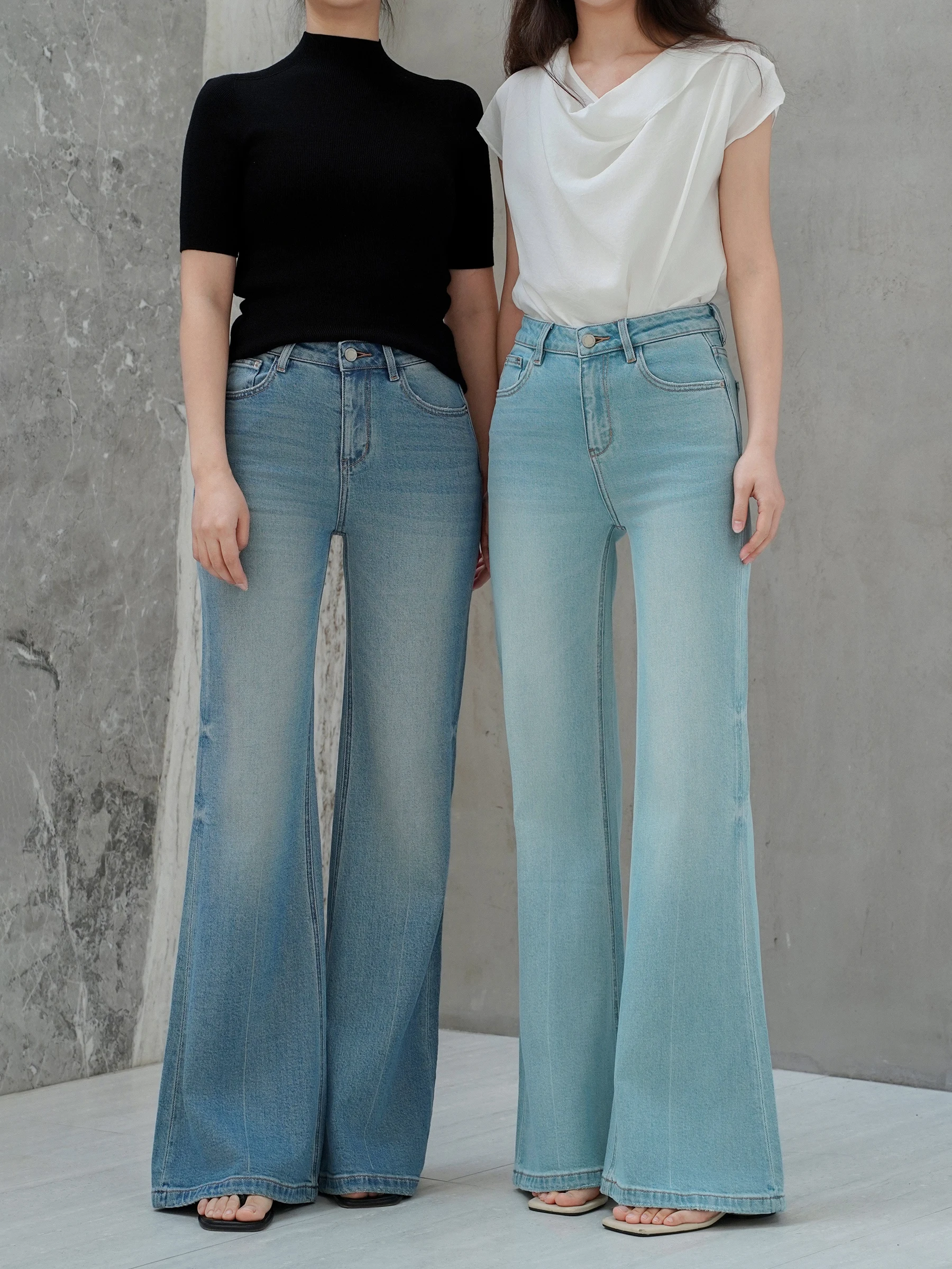 

Женские джинсы-клеш с высокой талией, эластичные, облегающие, повседневные, из хлопкового денима, для весны и осени, на каждый день