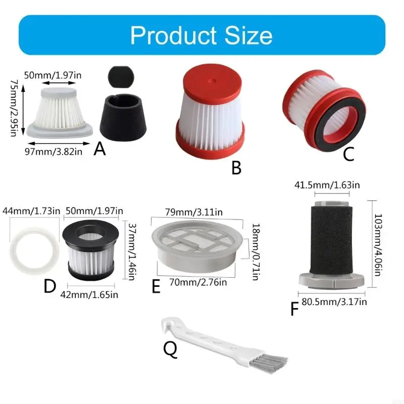 Filtre poussière filtre A0NC HEPA pour Deerma DX118C / VC01 / CM1300 / CM300S / VC20 / DX700 Pièces d'aspirateurs sans fil