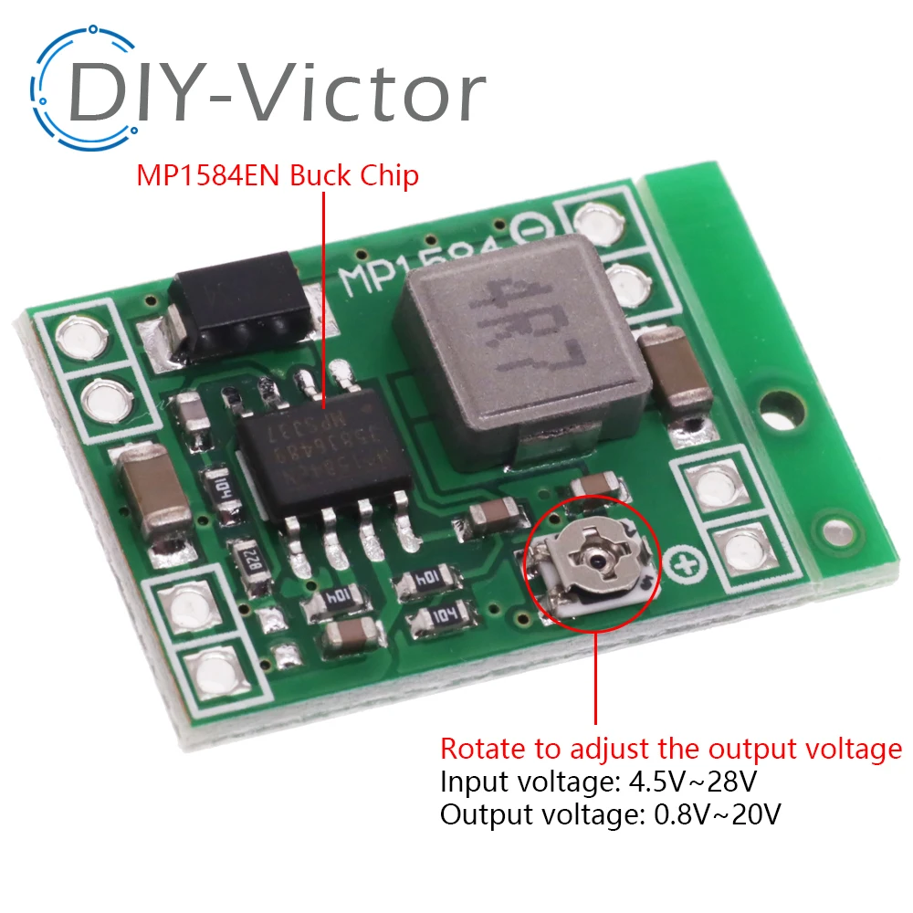 MINI560 DC-DC 3A Buck Step-down Power Supply Module MP1584EN 5V-12V 24V to 5V 3.3V 9V 12V Fixed Output for Arduino Replace LM259