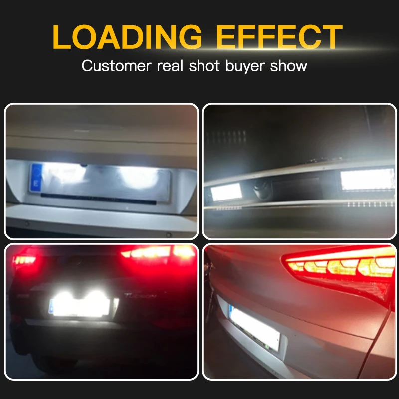 

2PCS LED License Plate Lights Canbus For Kia Forte 19-23 Niro 23- Ceed 18- XCeed 19- ​For Hyundai Tucson IX35 Car Accessories