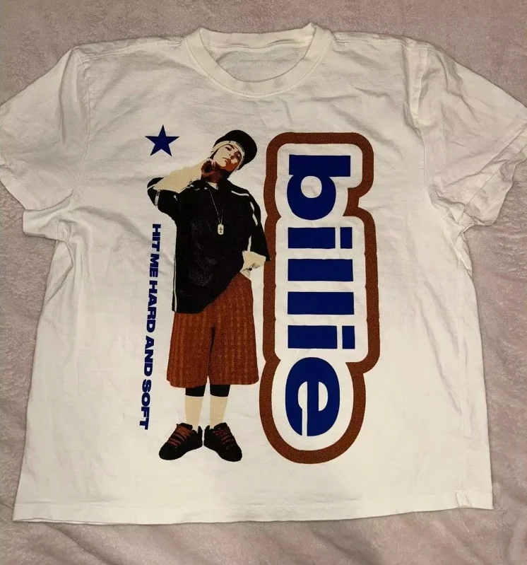 2025 صيف جديد حار ضرب لي الصلب والناعم جولة قميص بيلي 100% القطن الخالص تي شيرت مطبوع كبير الحجم جميع الأغراض النساء والرجال