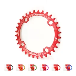 Plateau étroit et large commencerBCD 32T 34T 36T 38T, pièces de plaque dentée pour pédalier de vélo VTT 104mm