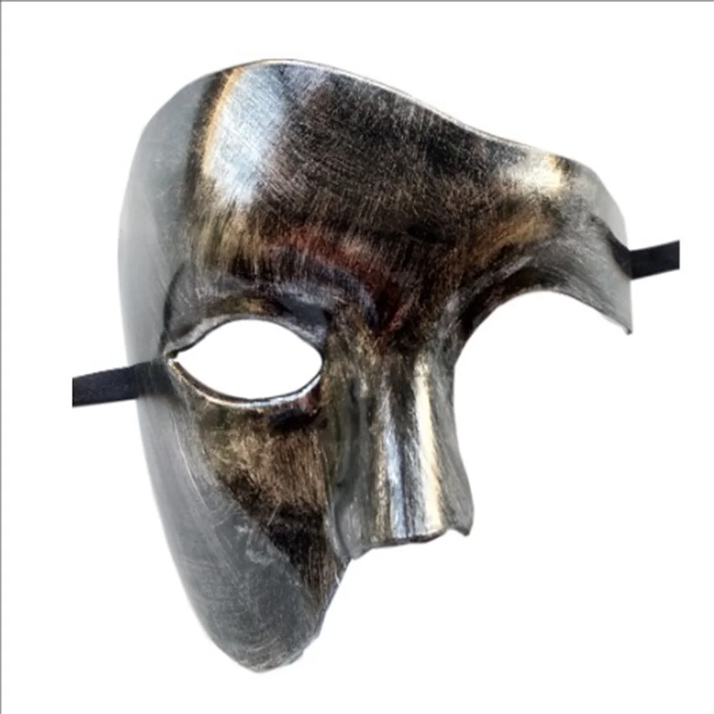 European and American Halloween Carnival One Eyed Half Face Phantom Mask Antique Opera Phantom Ball