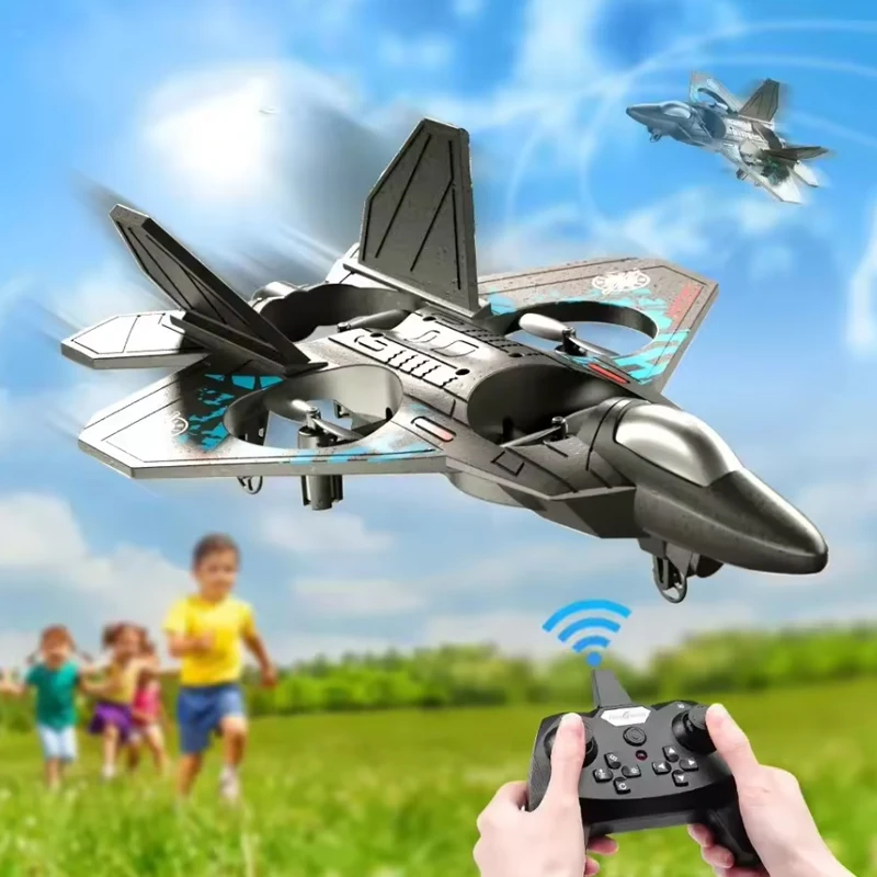 RC Vliegtuig Drone Helikopter Quadcopter, RTF 2,4 GHz 6-assige Gyro Afstandsbediening Vliegtuig RC Jet Fighter Gemakkelijk te vliegen RC Zweefvliegtuig Speelgoed