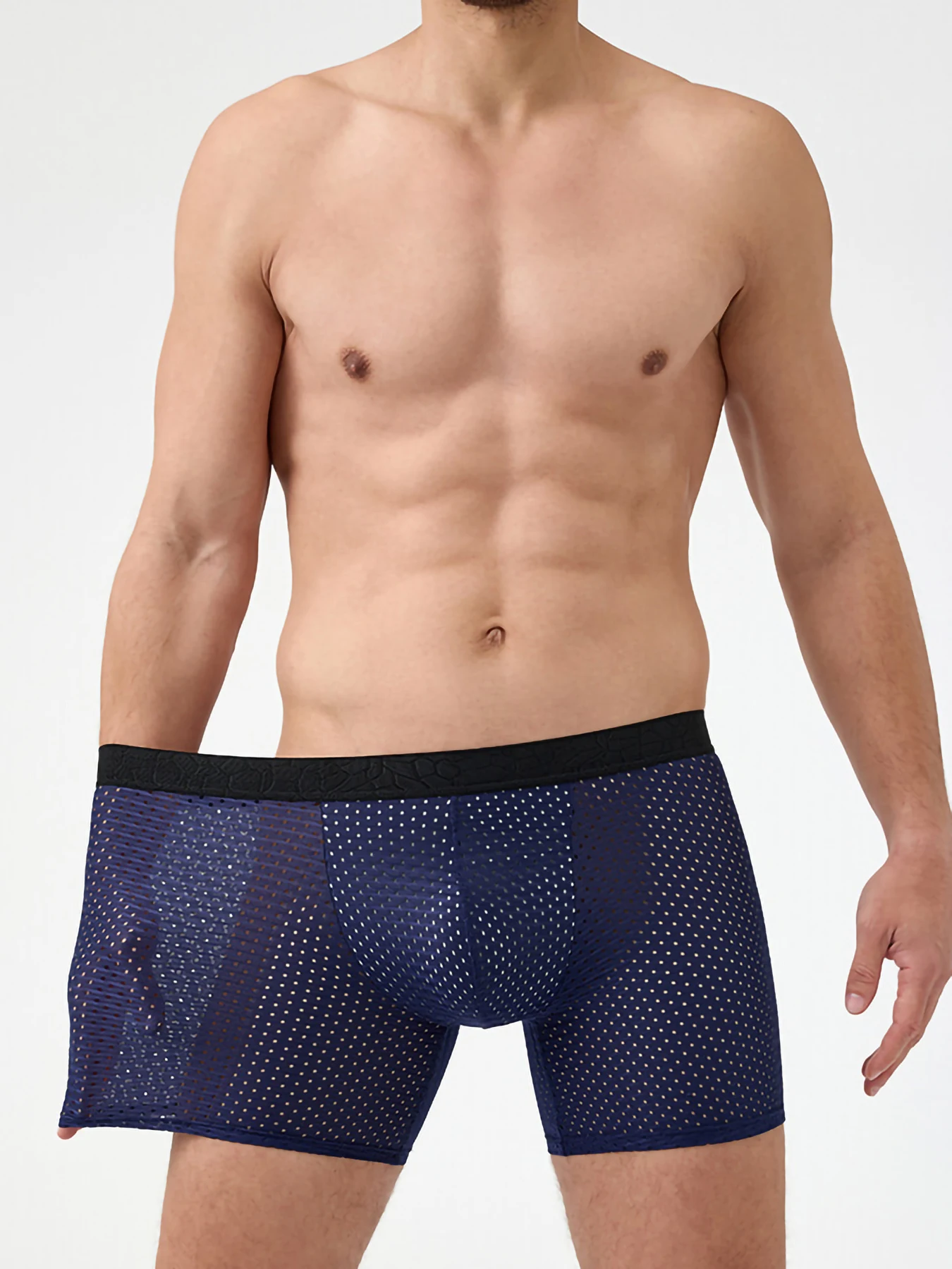 1 Pcs Men's Sports Long Mesh Underwear, Comfortable and Breathable, Body-hugging Fit - Available in Multiple Colors and Sizes