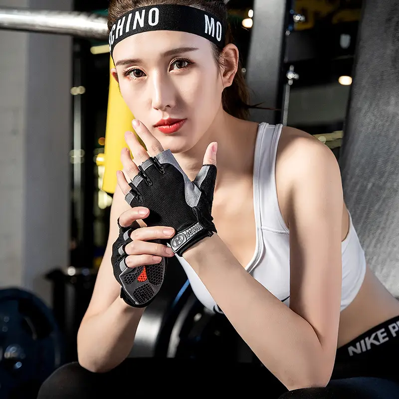 Mtb Gloves Cycling Breathable Gym Workout Gloves for Men Women Half Finger Non-slip Weight Lifting Motorcycle Fitness Gloves - 6