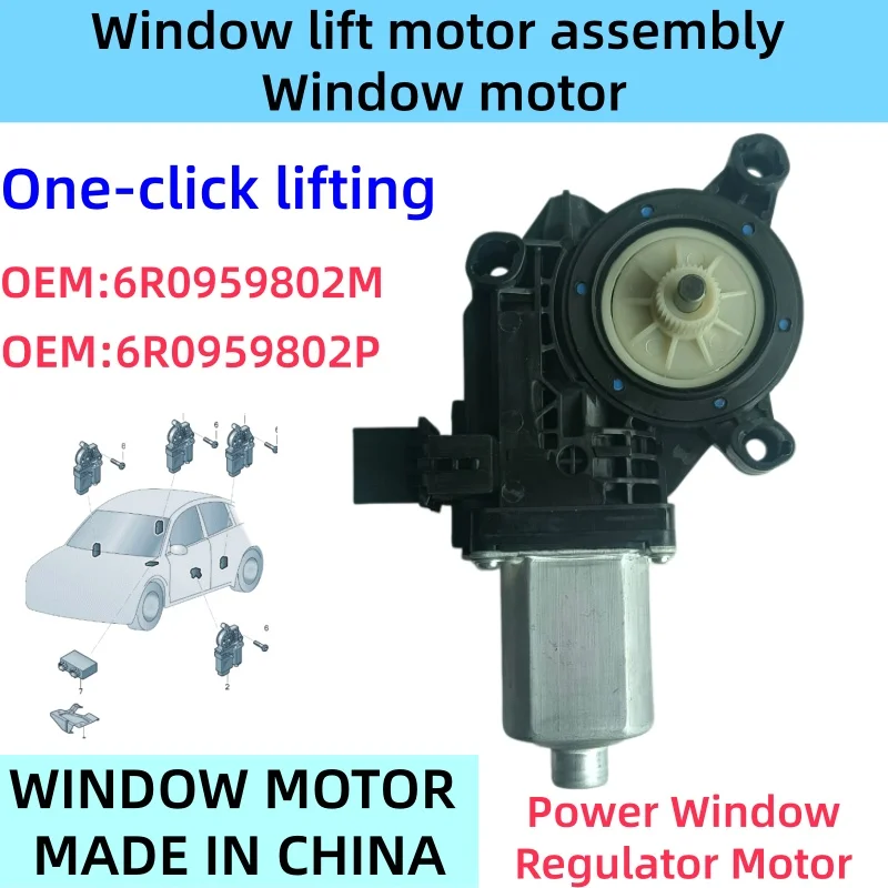 Skoda Fabia Window Motor Electric Glass Lifter Jingrui Roomster 6R0959801M 6R0959802M 6R0959801P 6R0959802P 2011-2018 Window Mot