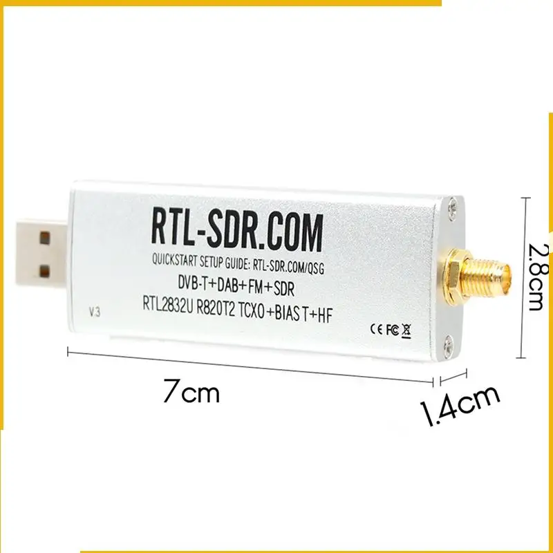 A93P 4X RTL SDR V3 R820T2 RTL2832U 1PPM TCXO SMA RTLSDR Программно определяемая система радиокоммуникации