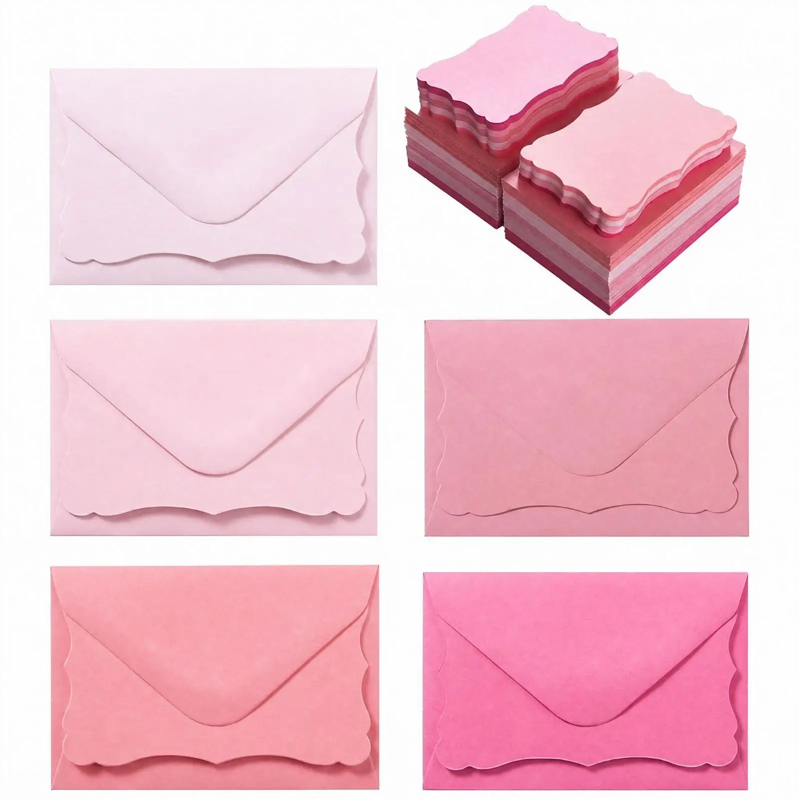 Elegant Envelope and Card Set 50 Piece Art Paper Stationery for Personal Notes Thank You Gifts