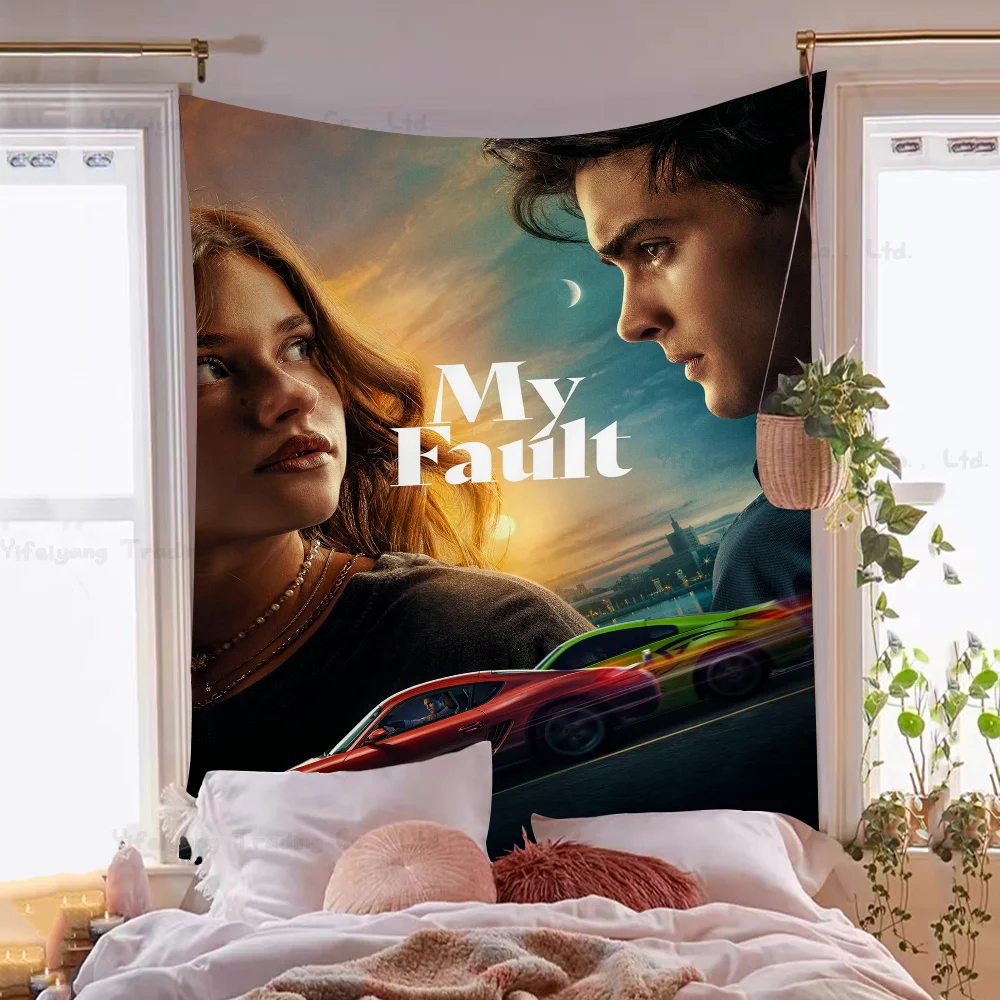 My Fault Culpa Mia 2023 Movie Printed Large Wall Tapestry Hanging Tarot Hippie Wall Rugs Dorm Art Home Decor