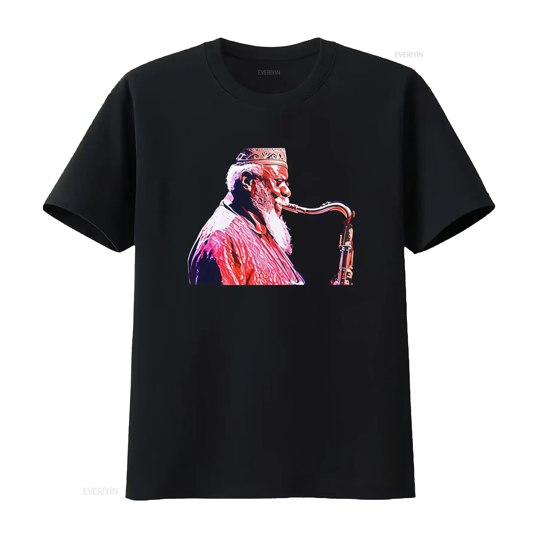 Vintage Retro Jazz Music Saxophone Player Art Print Casual T Shirt vintage Washed Soft Versatile streetwear Breathable Slightly