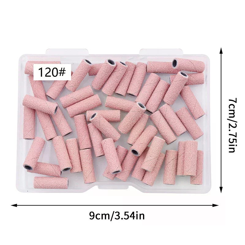 Nail Mini Sanding Ring Bands 3MM Electric Manicure Nail Drill Bits 120/150/180/240 Grit Gel Nail Polish Removal Manicure Tool