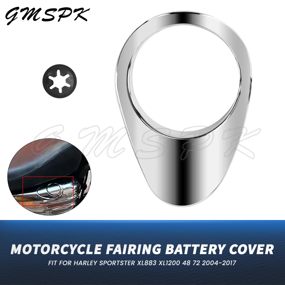 

Motorcycle Tank Right Side Accessories Fairing Battery Cover Chrome Parts Fit for Harley Sportster 48 72 XL883 XL1200 2014-2017