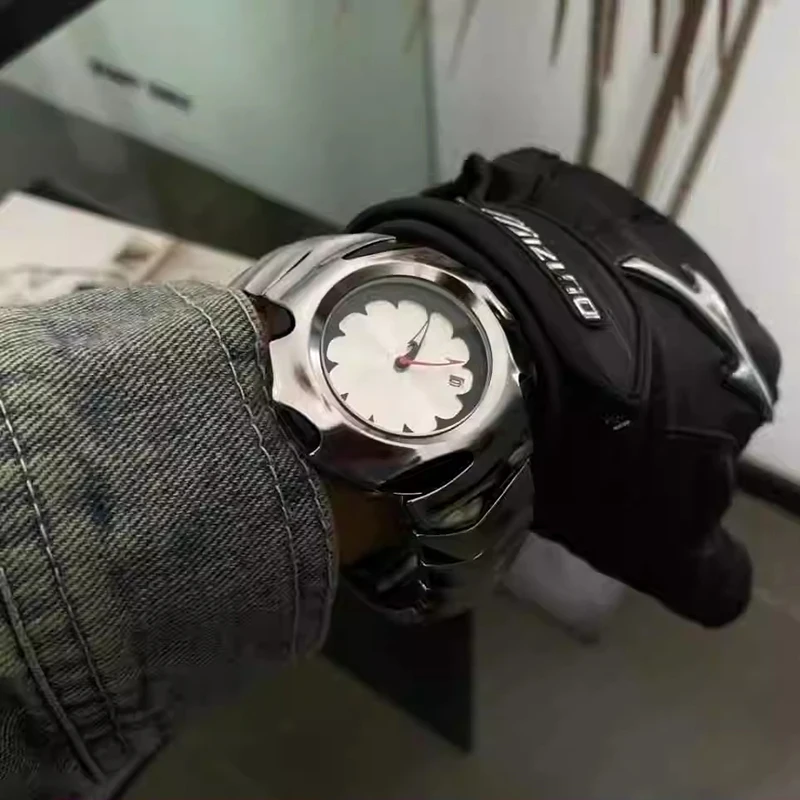 PINTIME Luxury Sport Wristwatch For Men Waterproof Luminous Chronograph Vintage Ins Style Y2K Blade Cool Trendy men\'s Watches