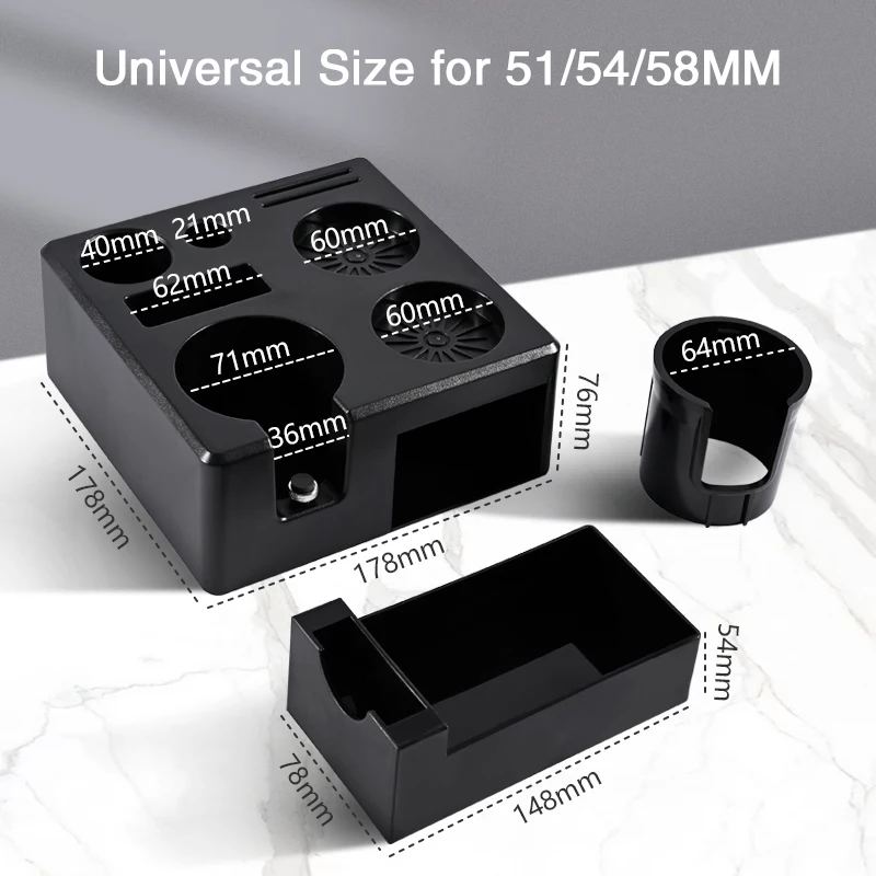 

NEW 51-58mm Coffee Portafialter Holder Tamping Station Organizer Stand Base Delonghi Breville For Espresso Accessories Barista