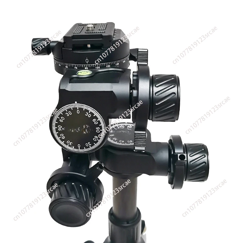 Three-way fine-tuning damping metal gear gimbal tripod 360 ° rotating panoramic photography camera stabilized gimbal